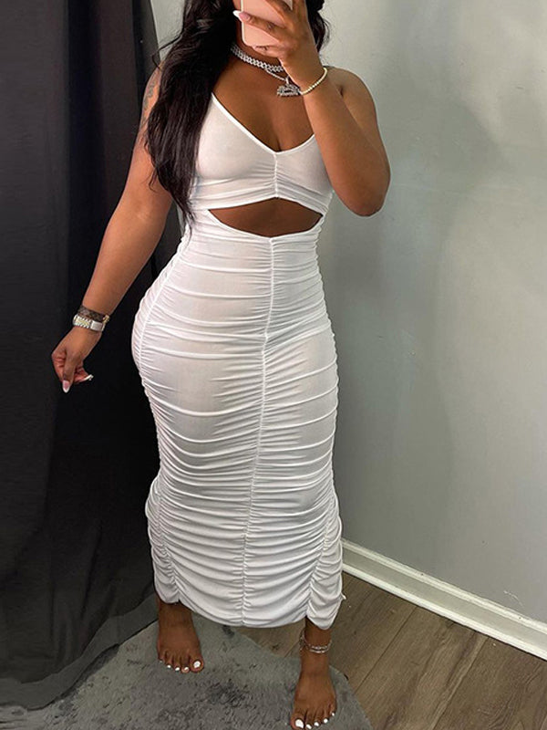 Cutout Ruched Dress