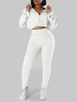 Zip-Front Top & Pants Set