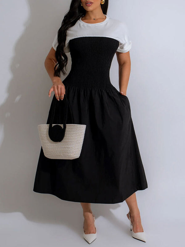 Two-Tone Combo Dress