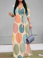 Dot Tied Maxi Dress