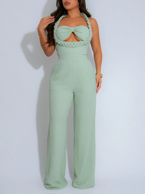 Halter Cutout Jumpsuit