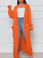 Whatwears Solid Open-Front Cardigan